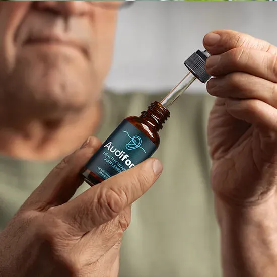 Illustration of the brain and ear connection, showing a clear signal